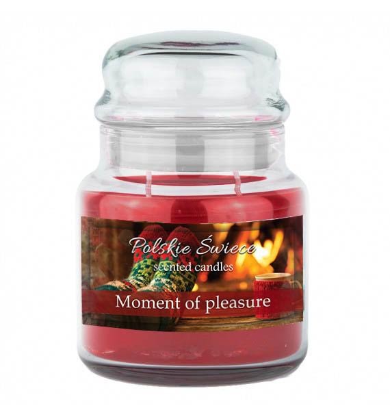 MOMENT OF PLEASURE - świeca zapachowa w dużym słoju 600g