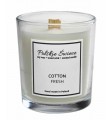 COTTON FRESH - Naturalna świeca zapachowa z drewnianym knotem