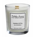PANNA COTTA & RASPBERRY - Naturalna świeca zapachowa z drewnianym knotem
